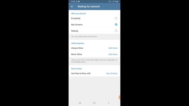 Telegram Call Setting Setup смотреть онлайн