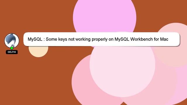 MySQL : Some keys not working properly on MySQL Workbench for Mac смотреть онлайн