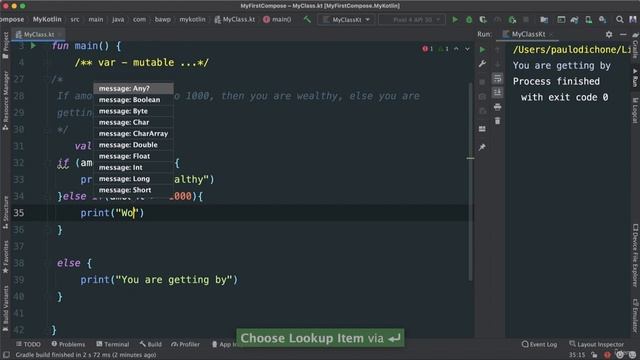 029 Kotlin Programming Language Fundamentals - The If Statement and When Expression смотреть онлайн