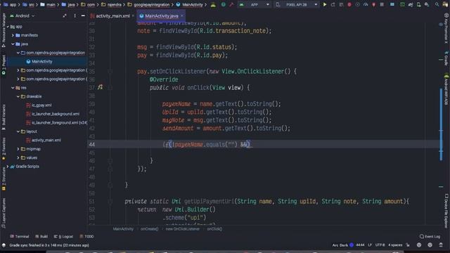 How to Integrate google Pay Android Tutorial, UPI Payment Live Demo | Android Studio Tutorial смотреть онлайн