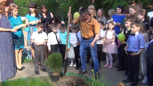 Посадка туи в аллее для выпускников смотреть онлайн