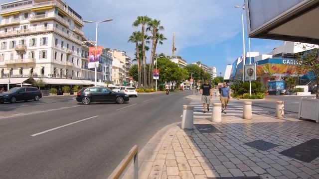 Walking Cannes, France - Cannes Film Festival Red Carpet to Port from Station смотреть онлайн