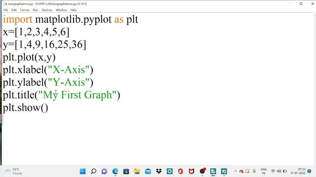 Matplotlib-Line Graph смотреть онлайн