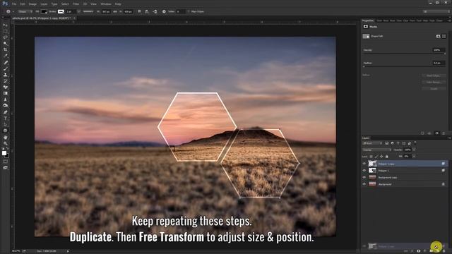 Polyscape Wallpaper Photoshop Tutorial - Creative Background Abstract Shapes Geometry смотреть онлайн