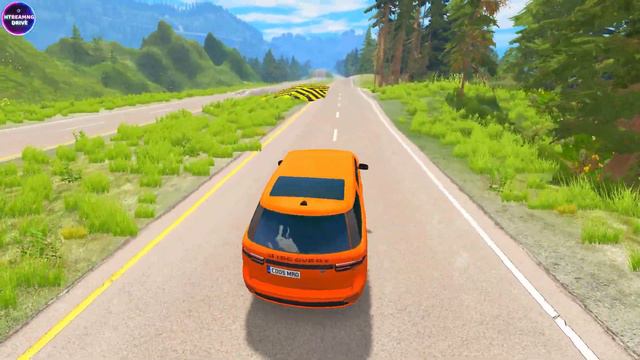Autos De Colores vs Monster Trucks High Speed Crash Strip Spikes vs Giant Hammer - HT Beamng Drive смотреть онлайн