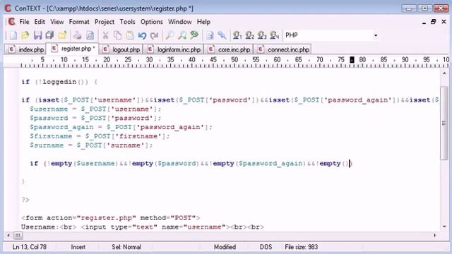 Registration Form Part 2 Tutorial in PHP - MYSQL by For Student Organization смотреть онлайн