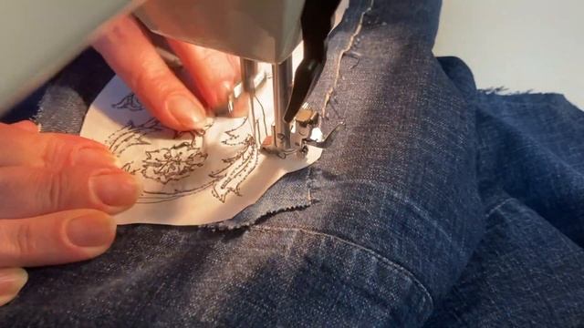 Декор на Юбке за 10 мин❗️Простая Машинная Вышивка❗️Decoration Denim Skirt❗️Decoración Falda vaquera смотреть онлайн