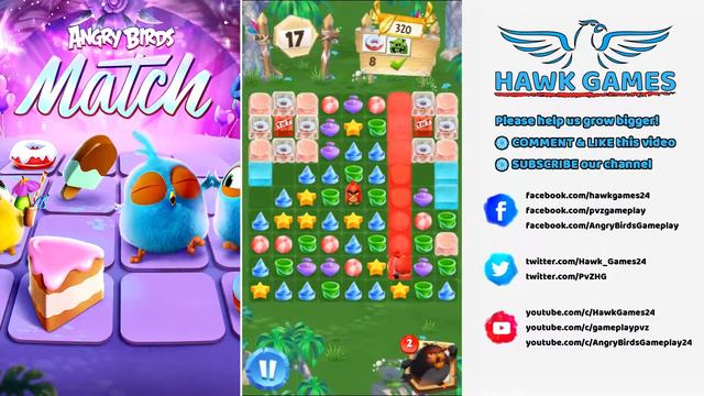 Angry Birds Match ⭐ Level 82 - Walkthrough, No Boosters смотреть онлайн