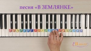 В землянке на пианино как играть. Ноты цифрами. Военные песни