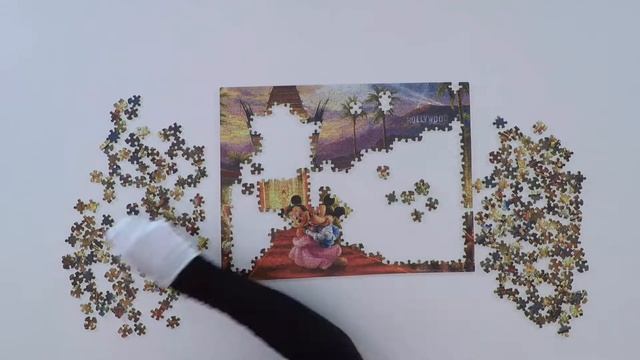 Jigsaw Puzzle TIME LAPSE - 500 Pieces - Mickey & Minnie Hollywood (Thomas Kinkade) [Disney | Ceaco] смотреть онлайн