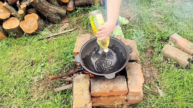 ПЛОВ С БАРАНИНОЙ И ГОРОХ НУТ НА КОСТРЕ.??? смотреть онлайн