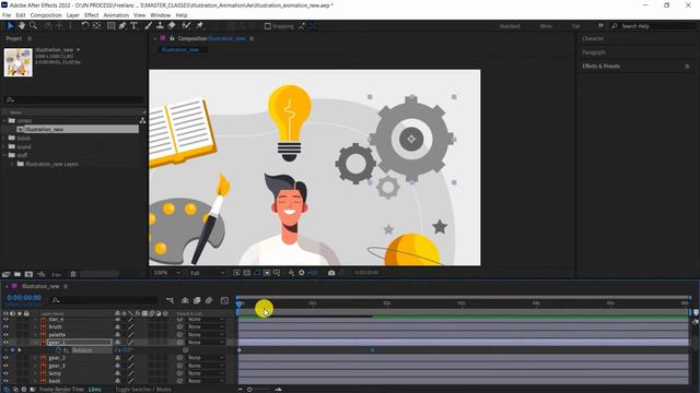 Часть 2 | Импорт иллюстрации в After Effects | Анимация иллюстрации в after effects смотреть онлайн
