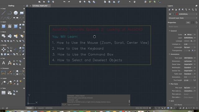 AutoCad LT Tutorials 2017 Episode 2: Looking at AutoCAD pt.2 (MOUSE & KEYBOARD) смотреть онлайн