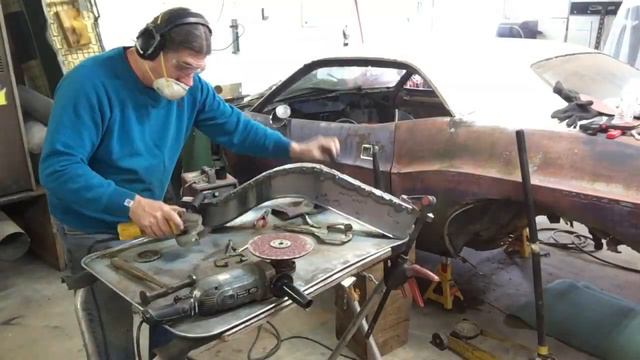 Episode 25 -70 Challenger - Rust to Revival - welding & metal finishing the rear frame front sectio