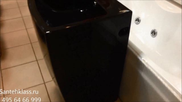345 Умывальник моноблок Arcus черный, раковина Аркус. Santehklass.ru смотреть онлайн