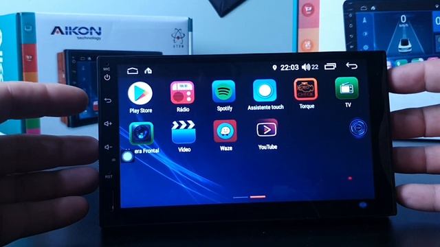 Multimidia Aikon CORE Com Comando De Voz