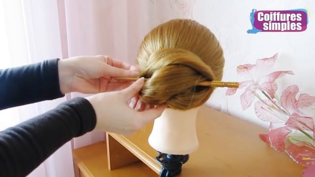 6 Chinese Hair Bun Tutorial | Easy Hairstyle With Bun Stick | Chignon avec un pic/crayon смотреть онлайн