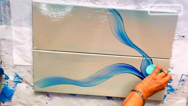 Beautiful Easy Abstract Acrylic Painting #art #acrylicpainting #fluidart #amsr #artist