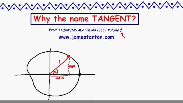 Why is tangent called "tangent" in trigonometry? (TANTON Mathematics) смотреть онлайн