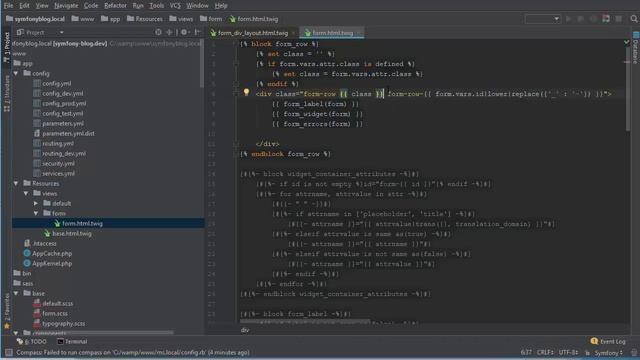 Твиг и формы или перезапись шаблонов - (Symfony 3 - Blog #31 ) смотреть онлайн