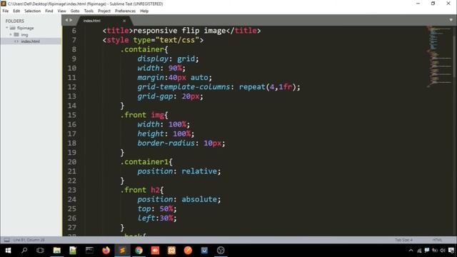 How to create responsive flip image | Html & Css смотреть онлайн