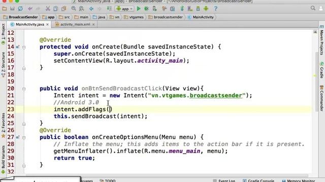 Android Broadcast Intent and Broadcast Receiver смотреть онлайн