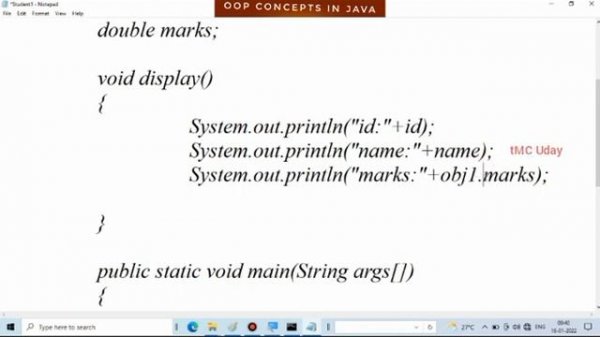ways of passing values to object in java programming tutorial in TELUGU