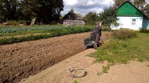 Сидеть   не    ходить  Пашем мотоблоком - подъезжаем на мотоблоке