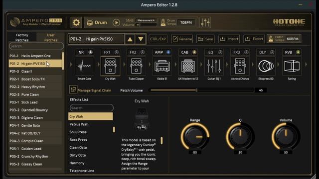 Гитарный процессор Hotone Ampero One. Об опыте использования за 5 минут.