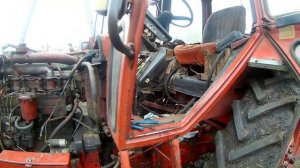 Ремонт МТЗ 82 Снимаем кпп оборвало гайку