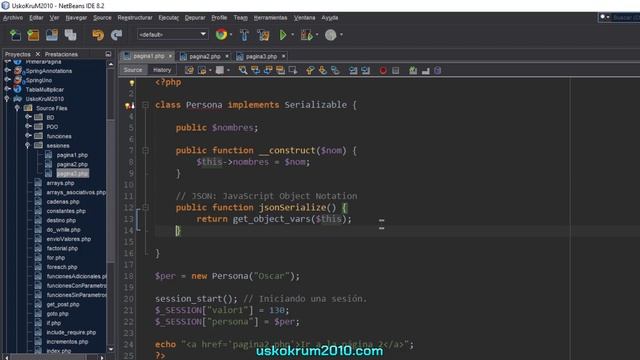 Objetos en Sesiones de PHP ( $_SESSION ) | JsonSerializable - json_encode() | Curso PHP y MySQL # 4 смотреть онлайн