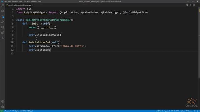 Python Curso V2: 446 1/2 Crear una Tabla de Datos a través del Componente QTableWidget смотреть онлайн