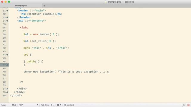 PHP33.0 Exceptions смотреть онлайн