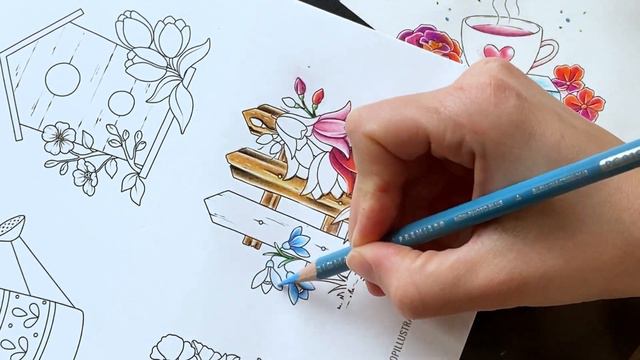 How to start your coloring pages quicker 💜 Tips + Coloring Techniques | Agota Pop смотреть онлайн