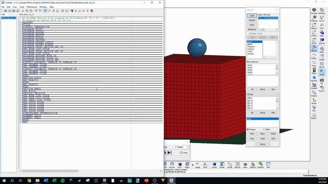 LS-Dyna Ball and Block Tutorial Part 3: Database Node and Element Sensors смотреть онлайн