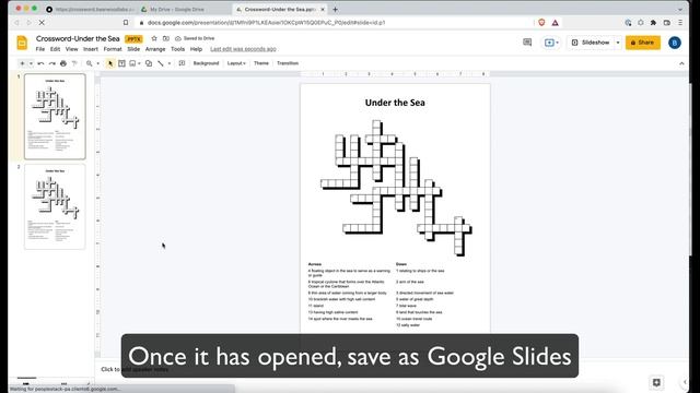 How To Create A Crossword Puzzles For Google Slides