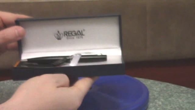 Regal Ball pen Ручка шариковая Синяя 0.7 мм Черный корпус в подарочном футляре смотреть онлайн