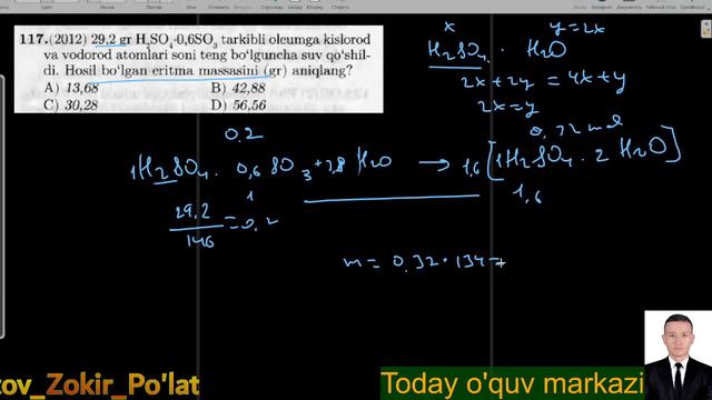 Mega Kimyo 32-mavzu. Oleum 2-qism.