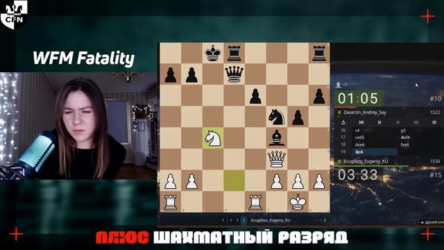 WFM Fatality. 8 турнир клуба Шахматный разряд. Chess Fight Night. CFN
