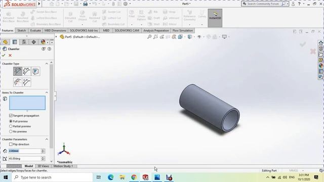 ( {For Beginners ?️: SolidWorks Tutorial ?- Piston Pin ( part {1 смотреть онлайн