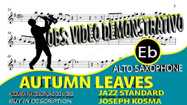 Autumn Leaves -jazz standard-Alto Sax Eb (videoscore) sheet music смотреть онлайн