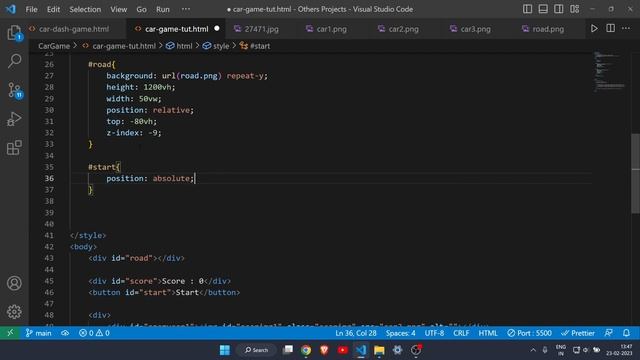 How to make a simple car game with html, css & js | Part-1 смотреть онлайн