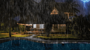 Шум сильного дождя и грома для снятия стресса и сна