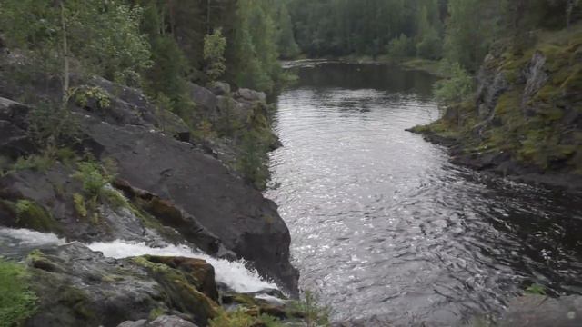 Водопад Кивач. Карелия. Заповедник Кивач. смотреть онлайн