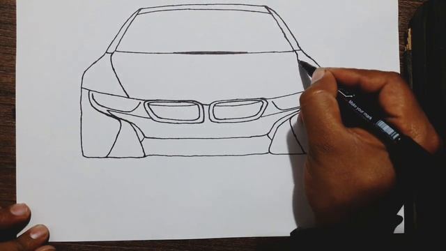 How to draw BMW i8 step by step смотреть онлайн