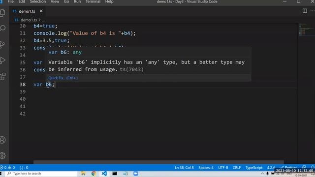 Lec10 Data Type in Typescript part4 смотреть онлайн