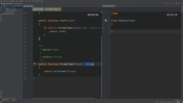 2min Quick Tip - How to refactor code in PhpStorm Tutorial смотреть онлайн
