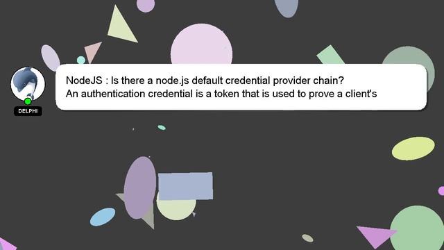 NodeJS : Is there a node.js default credential provider chain? смотреть онлайн