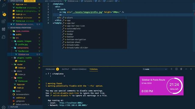 Vue + Vuetify Blog with Laravel REST API #2 Sidebar & posts смотреть онлайн