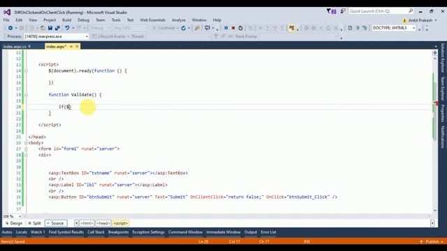 Using OnClick and OnClientClick Events in #Asp.Net Web Forms | Coding Solutions With Ankit смотреть онлайн